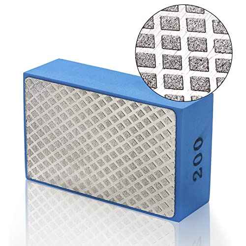 TOPZEA 4 Pack Diamond Hand Polishing Pads, 60/100/200/400 Grit Wet & Dry Sanding Blocks Sandpaper Sponge Tile Polishing Tools for Tiling Granite Marble Ceramic Glass