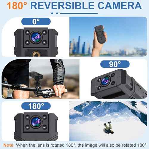 WOTCHA Mini Body Camera 1080P, Body Cam with Motion Detection, Pocket Camera with Auto Night Vision, 64G Wearable Camcorder for Security, Pets, Outdoor Sports, Travel