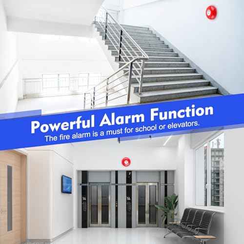 CB-6B 95dB 5.9in Electric Round Fire Alarm Bell, Aluminum Base for School, Home, and Factory Security Ideal for Elevators, Industrial, and Construction Applications (AC 110V)