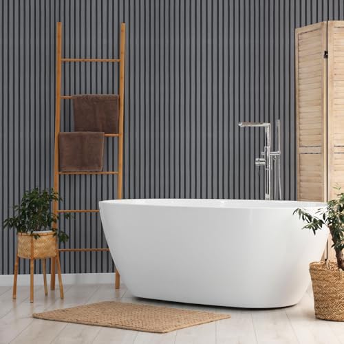 Peel and Stick Wallpaper Wood Slats, SelfAdhesive Wood Contact Paper, Removable WallCovering Home DIY for Wall Decor Bedroom, 17.3" X 118", Easy-to-Apply