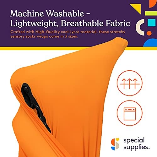 Special Supplies Sensory Body Sock Full-Body Wrap to Relieve Stress, Stretchy, Breathable Cozy Sensory Sack for Boys, Girls
