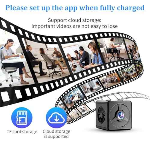 Mini Hidden Camera, Spy Camera WiFi, 2K HD Long Standby Time Compact Camera with Nanny Cam, Indoor Wireless Hidden Security Camera with Mobile Control for Home Monitoring
