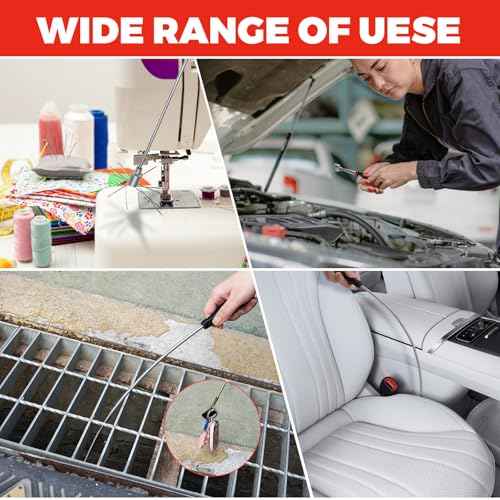 3 Pack Magnetic Pickup Tool- Extendable Magnet, Telescopic Magnetic Pick-up Tool, Bendable Flexible Magnetic Pickup Tool