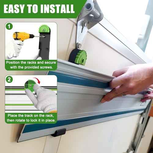Track Saw Guide Holder for FastCap 02896 Makita/Festool,Track Saw Guide Rail Holder for DeWalt Guide Rail (4 Pack)