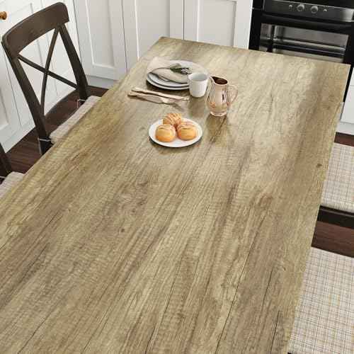 WESTICK Brown Wood Contact Paper Removable Wooden Wallpaper Self Adhesive Wood Grain Wallpaper Peel and Stick Countertops Waterproof Wooden Wall Paper for Kitchen Cabinets Desk Vinyl Wrap 15.8" x 80"