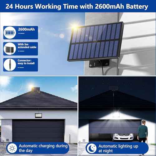 4 Pack Solar Outdoor LED Wall Lights,20W Motion Sensor Security Lights with 3 Lighting Modes Cordless LED Flood Light Solar Wall Lights Waterproof Solar Powered Lights for Wall Garden Garage