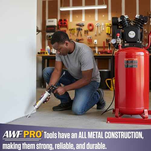 AWF PRO Dual Cartridge Epoxy Gun for 200mL, 250mL, 400 mL, 450 mL (1:1 and 2:1) Dual Component Cartridges ? 25:1 Thrust Ratio, Professional 2 Part Epoxy Gun