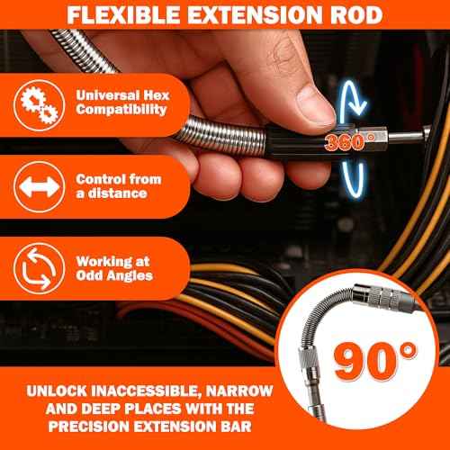 Ratcheting Screwdriver Set 68-in-1, Magnetic Screwdriver Set with Portable Storage Case, Compact Socket Screwdriver Kit for Electronics, PC, Phone, DIY Projects, Home Repairs