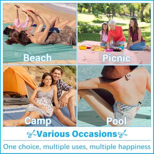 Oversized Turkish Beach Towel Blanket XXL Cotton Sandproof Towels Boho Woven Extra Large Big Sand Free Giant Throw Blankets Huge Quilt XL Picnic Camping Necessities Cloud For Adult Gifts Beige