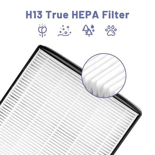 1183800 Replacement Filter Compatible with Whirlpool WPT80(P/B) & 817800 fit Whispure Large Tower Air Purifier, with 2 H13 HEPA Filters + 8 Activated Carbon Pre-Filters
