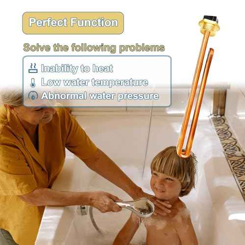 Upgraded HE 55220 Water Heater Element, For Ecosmart ECO POU 6, ECO 8, ECO 11, Rheem, Eemax, Richmond Electric Tankless Water Heaters, Replace 60208 Heating Element, 5.5KW 220V or 6KW 240V, 2 Pack