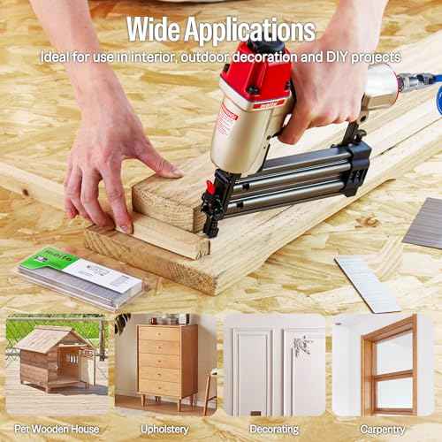 meite F50C Pneumatic Brad Nailer with 2000pcs Nails (1-1/4", 2"), Air 18 Gauge Brad Nailer Small Finish Nail Gun for Trim Work, Fires 18 Gauge Brad Nails 5/8 Inch to 2 Inch