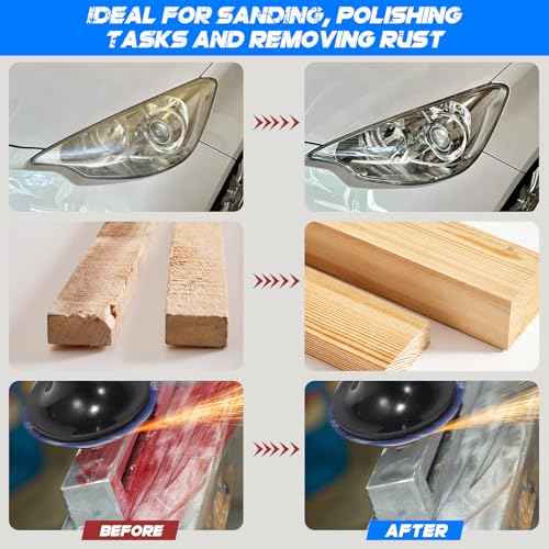 100Pcs 2 Inch die Grinder Sanding Disc, Roll Lock Quick Change Disc 36/60/80/120/240 Girt Die for Drill 1/4" Holder,Surface Prep Strip Grind Polish Finish Burr Rust Paint Removal