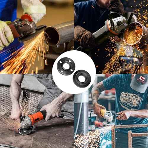 11 Pcs Angle Grinder Nut Angle Grinder Wrench Kit 5/8-11 Flange Metal Lock Nut Fits for Dewalt Milwaukee Makita193465-4 Metabo Bosch 4.5" 5" Grinder Parts