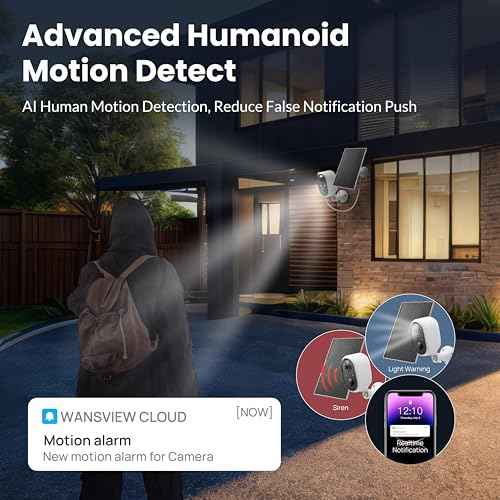 Solar Security Camera Outdoor Wireless, 2K Color Night Vision, Battery Powered PIR Motion Detection,2.4GHz WiFi Cameras for Home Surveillance, Light and Sound Alarm, 2-Way Audio
