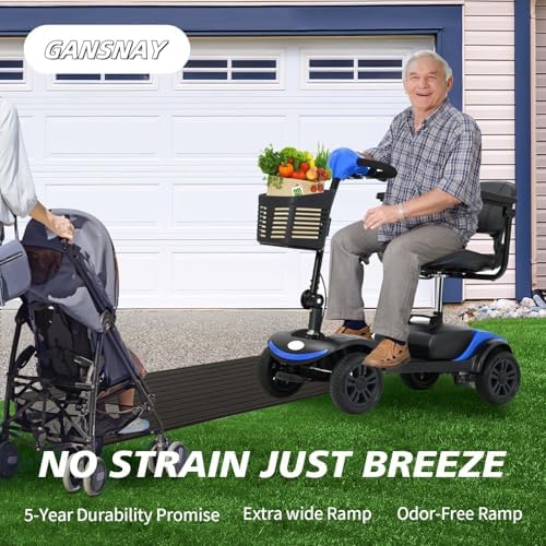 Threshold Ramp for Doorways 1.2" Rise- Odorless Indoor Entry Ramp- Non-Slip& Cuttable Handicap Ramp for Wheelchairs, Robot Vacuum Cleaners, Scooters, Strollers- Black- 1.2″Rise (31.5″×7.1″)