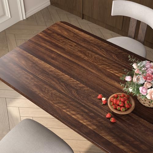 FunStick Dark Brown Wood Contact Paper for Countertops Waterproof Self Adhesive Walnut Wood Wallpaper Peel and Stick Countertop Contact Paper Wood Grain Contact Paper for Cabinets Kitchen Table 16x80