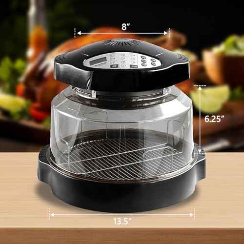 Clear Power Dome Replacement for Nuwave Oven, Plastic Hood Cover for Nuwave Oven Pro Plus, Lightweight Transparent Construction, Impact and Heat Resistant Replacement Dome