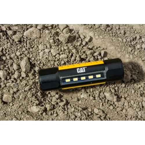 Cat CT3410 Dual Beam Aluminum Tactical Light ? Double-Duty 275 Lumen Top Beam, 200 Lumen Flood Panel Light, Black/Yellow