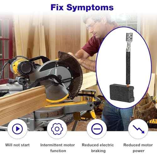 (2PCS) 381028-08 381028-02 Motor Carbon Brushes for DeWalt DW716EXPS DW717XPS DW708 DW712 DW716E DW716 DW718XPS Miter Saws Table Saws Circular Saw