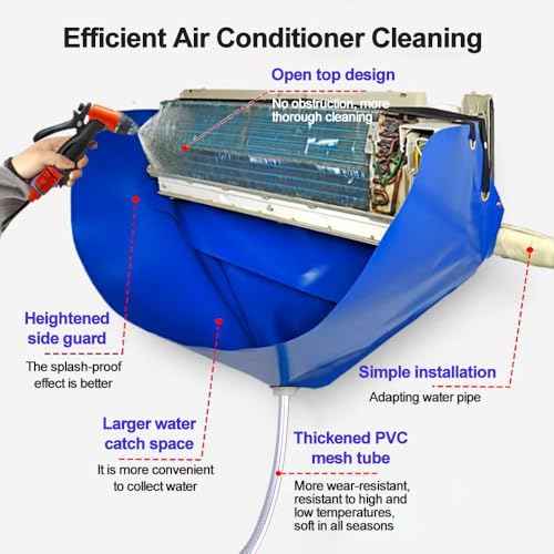 Ac Cleaning Bag with Wall Protection Cloth, 13Pcs Mini Split Cleaning Kit, Ac Cleaning Kit, Air Conditioner Cleaning Kit, Split Ac Unit Cleaning Kit, Mini Split Air Conditioner Cleaning Bag