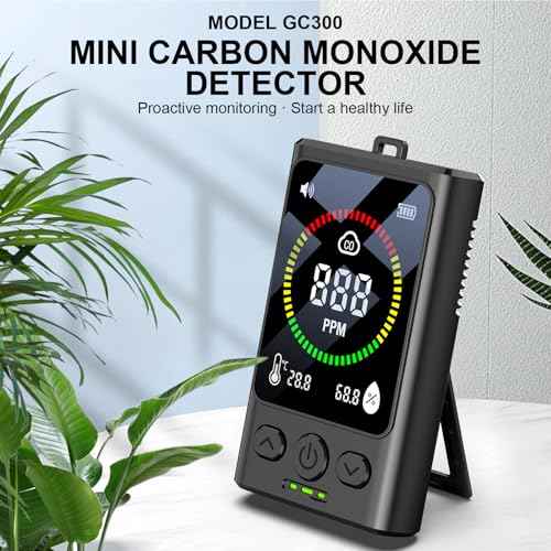 Portable Carbon Monoxide Detector, Travel Carbon Monoxide Detector Rechargeable 168H Standby, CO Detector 3-in-1 CO Alarms Carbon Monoxide with Audible & Visual Alarm for Hotel, Camping, Car, RV