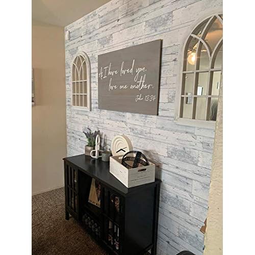Distressed Wood Wallpaper Peel and Stick Wallpaper Self Adhesive Wall Paper for Home Wood Removable Wallpaper Grey/White Paper for Kitchen Nursery on Background Decorative 17.7''x118.1''