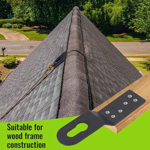 Permanent Roof Anchors, Aluminum Alloy roof anchors for fall protection Roofing Anchor Hitch Clip Connects To Wood Surfaces 4-Pack