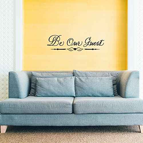 Be Our Guest Decal for Wall Door Living Room Guest Room Decor Vinyl Decal