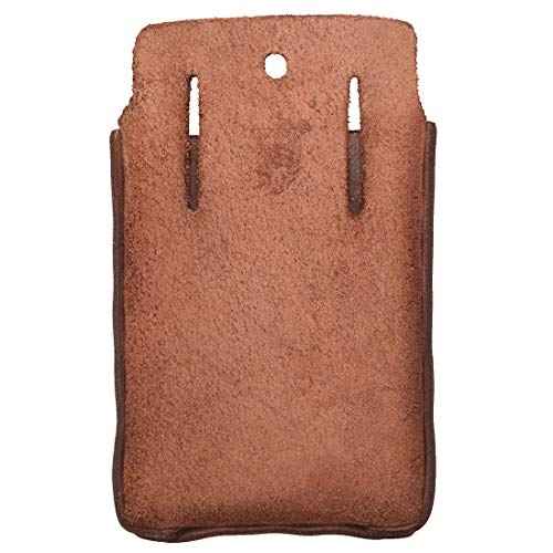 Hide & Drink, Riveted Squared Tool Pouch for Waist Belt, Heavy Duty Case, Rustic Tool Organizer, Full Grain Leather, Handmade, Bourbon Brown