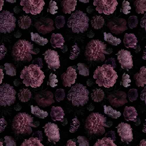 Dark Floral Peony Wallpaper Contact Paper for Cabinets and Drawers Renter Friendly Removable Gothic Waterproof Self Adhesive Botanical Vintage Thick Vinyl Bathroom Flower Walpaper 17.7"x 70.8"