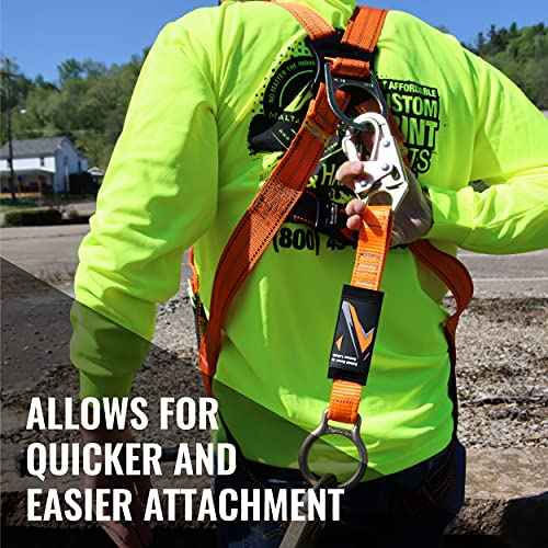 Malta Dynamics 18¡± D-Ring Extender with Snap Hook for Fall Protection and Roofing, OSHA/ANSI Compliant