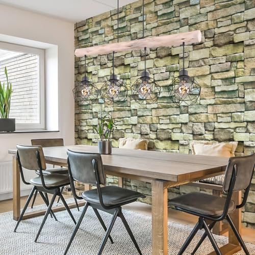 Tatyanna Brick Wallpaper Peel and Stick Wallpaper 17.7inch x 196.8inch Stone Contact Paper Faux Brick Stone Wall Paper Stick and Peel Self Adhesive Removable Backsplash Decor Waterproof Vinyl Wrap