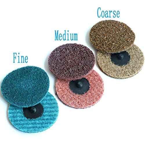 30 PCS 3" Inch Roll Lock Quick Change Sanding Disc Pad for Surface Polishing 1/4" Shank,Sanding Pads for Power-Operated Sanders