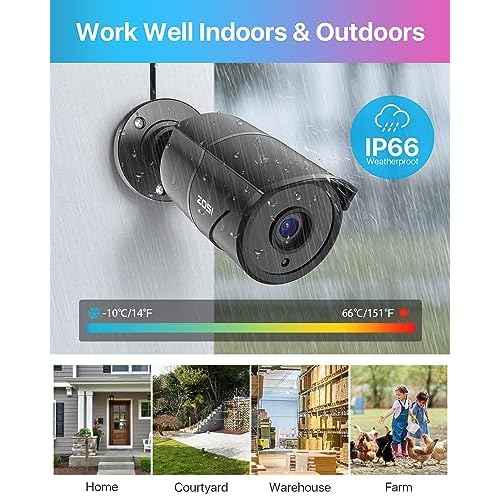 ZOSI 1080p HD-TVI Home Security Camera with Audio,Built-in Mic,Night Vision,1920TVL 2MP Outdoor CCTV Cam Only Compatible with ZOSI 3K Lite Analog DVR