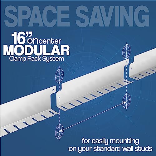 F-Clamp Modular Clamp Rack ?Easy and Quick to Align ?Pre-Drilled 16 inch on Center ?3 Pack