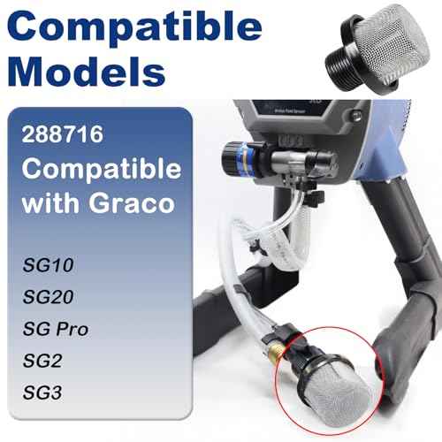 Replacement Filters Set for Graco Paint Sprayer Filters, 1pcs 288716 3/4-Inch Inlet Strainer Thread & 8pcs 288749 60-Mesh Spray Gun Filters, Fits Graco Paint Sprayers Gun