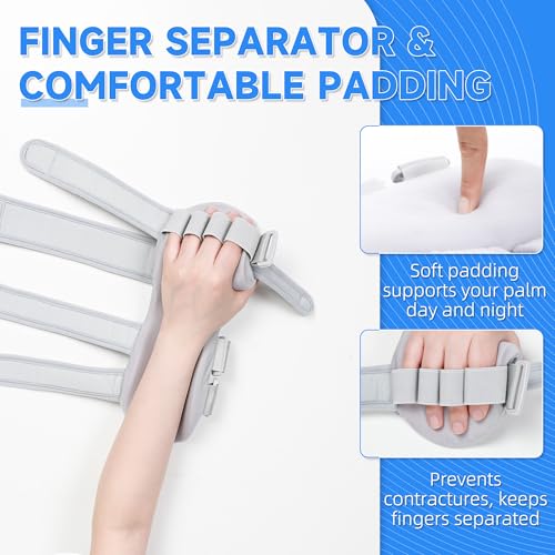 Fanwer Resting Hand Splint - Hand Brace for Stroke Patients, for Straightening Fingers-for Carpel Tunnel, Stroke Recovery, Arthritis, Tendinitis