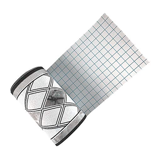 Simplemuji 3D Self Adhesive Black Diamond Waterproof Wallpaper Border Peel and Stick for Bathroom Kitchen Counter Top Tiles Sticker,4 Inch by 16.5 Feet