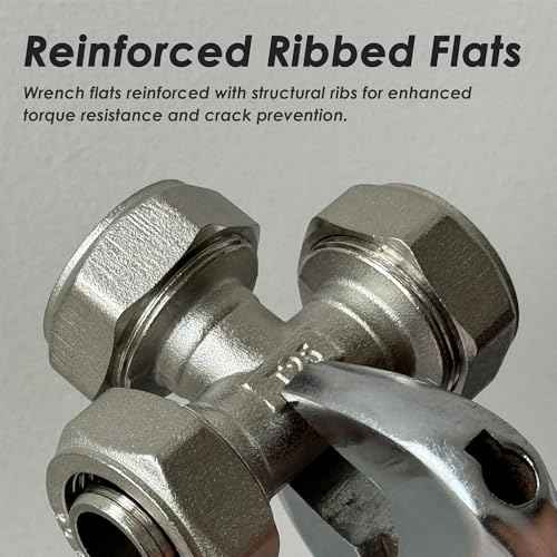 3/4 Brass-Nickel Plated Equal Tee Fitting for 3/4" Tubing (25mm OD) Compatible with Compressed Air Piping System, Compressor Accessories for Shop Garage Air Line System#F3024 | 2PCS