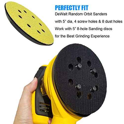 5" Hook-&-Loop Replacement Sander Pad for DeWalt DWE6423/6423K, DWE6421/6421K, DCW210B Random Orbital Sander - 5 Inch Aluminum Alloy Sanding Pad for Part Number DWE64233 & N329079 ¡¦