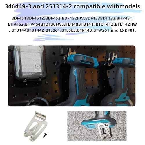 £¨6pack£©251314-2 and 346449-3 Belt Clip and Screw Kit for Belt Hooks Replaces Makita Cordless Tools 324705-1 346034-2 346317-0 324553-8