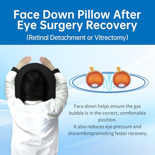 Face Down Pillow After Eye Surgery - BBL Pillow After Surgery for Sleeping - Prone Face Down Massage Pillow Headrest for Bed - Vitrectomy Recovery Equipment