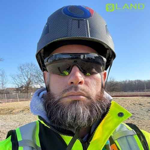 Land Helmets Frontier Type 2 Class C Vented Safety Helmet - ANSI/ISEA Z89.1 Type II OSHA Compliant Hard Hat. Used in Construction, Arbor, and Industrial Work.