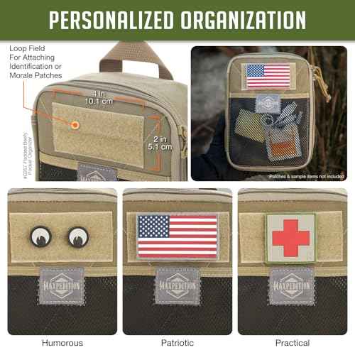 MAXPEDITION Padded Beefy Pocket Organizer (6¡± x 2.5¡± x 8¡±) EDC Pouch, Tactical Tool Pouch for Organization, MOLLE Accessories for Everyday Carry, 0267