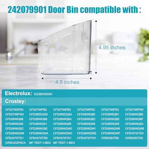 242079901 Refrigerator Door Bin Replacement, 242079901 Door Bin Compatible with Parts of Crosley Frigidaire Kenmore Refrigerator, 242079901 Refrigerator Door Bin Replaces 242079903