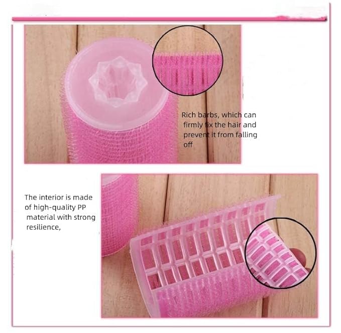 Plastic Hair Rollers Curlers Bangs Self-Adhesive Hair Volume Hair Curling Styling Tools Magic Women DIY Makeup Tools Pink