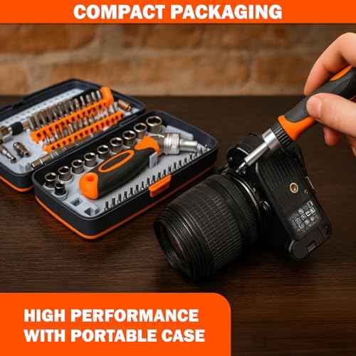 Ratcheting Screwdriver Set 68-in-1, Magnetic Screwdriver Set with Portable Storage Case, Compact Socket Screwdriver Kit for Electronics, PC, Phone, DIY Projects, Home Repairs