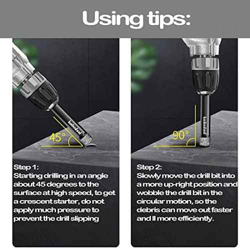 Mgtgbao 10pc 3/16¡± Dry Diamond Drill Bits Set£¬10PCS 5mm Hex Shank Core Drill Bit Brazed with Cooling Wax for Porcelain Tile Ceramic Concrete Granite Marble Hard Materials (not for Wood).