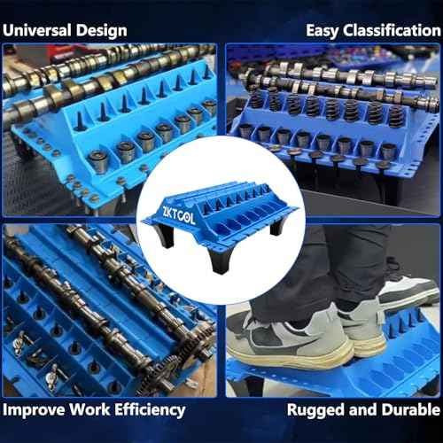 ZKTOOL Engine Cylinder Head Organizer Valves Tool,Engine Organizer Parts Tray,Valvetrain Organizer Trays,Engine Cylinder Head Tray Organiser,Store Car Cylinder Head Parts (Valves, Springs, Camshafts)